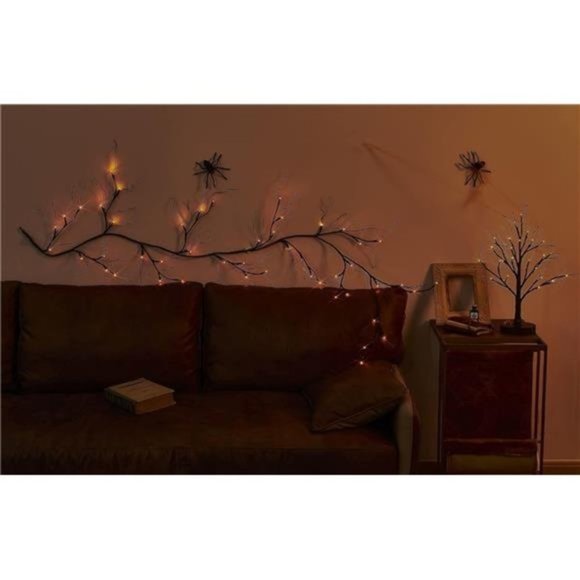 Lighted Spooky Halloween Tree with Timer Battery Operated or USB Plug in, - Picture 4 of 6